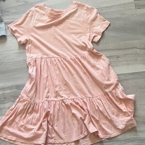 Old Navy Light Pink Tiered Tee Dress